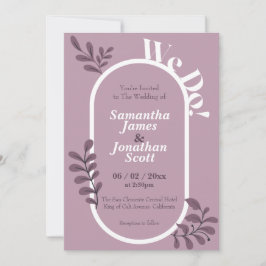 Rosa enkel bröllopsinbjudan inbjudningar