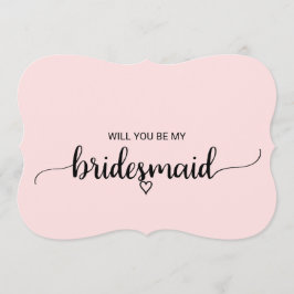  Rosa Enkel calligrafi Bridesmaid Frieri Inbjudningar