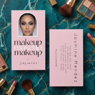 Rosa Enkel Elegant Foto Makeup Artist  Visitkort