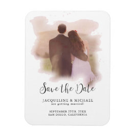 Rosa Enkel Elegant Modern bild med vattenfärg i sk Magnet