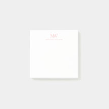 Rosa Enkel Elegant Modernt Monogram