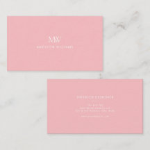 Rosa Enkel Elegant Modernt Monogram