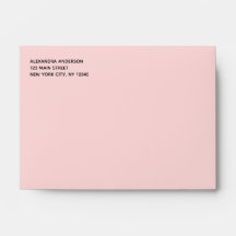 Rosa - Enkel minimalistisk Färgad - kuvert