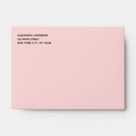 Rosa - Enkel minimalistisk Färgad - kuvert