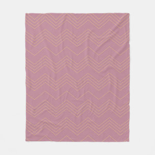 Rosa, enkel, modern, coola, trendig zigzag mönster fleecefilt