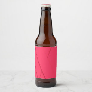 Rosa, enkel, modern, elegant, cool, trendig konst ölflaska etikett
