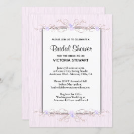 Rosa Enkelhet Inbjudningskort för möhippan