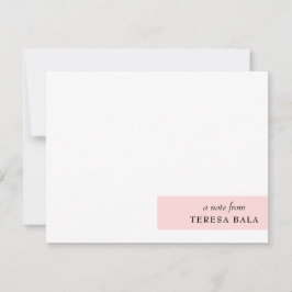 Rosa Errödfärg | Modernt Feminint Minimalistiskt F Anteckningskort