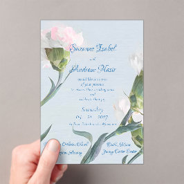 Rosa Esence Frosted Acrylic Wedding bjudande
