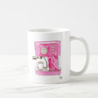 Rosa espressotillverkaremugg kaffemugg
