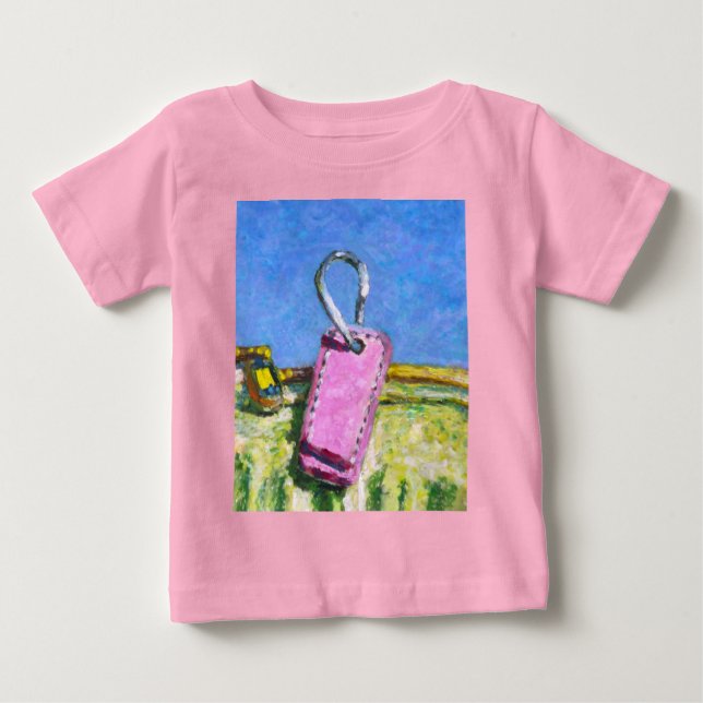 Rosa Etikett T Shirt (Framsida)