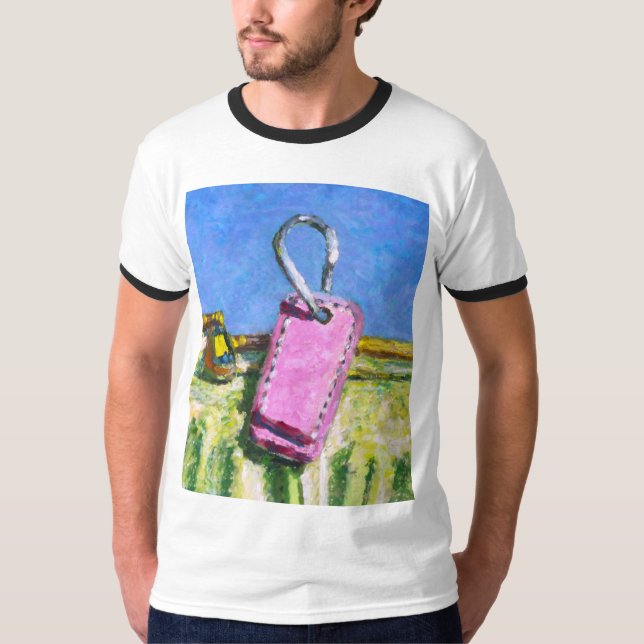 Rosa Etikett T Shirt (Framsida)