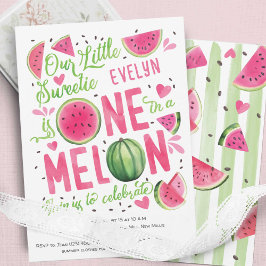Rosa ett i melon, sommarfrukttårmelon inbjudningar