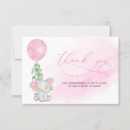 Rosa Eucalyptus Elephant Baby Shower Tack Kort