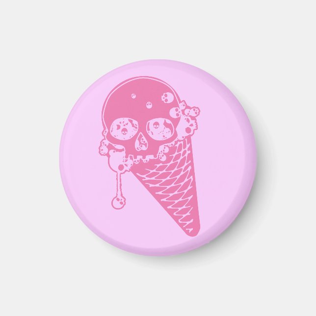 Rosa Evil Ice Cream Cone Magnet (Framsidan)