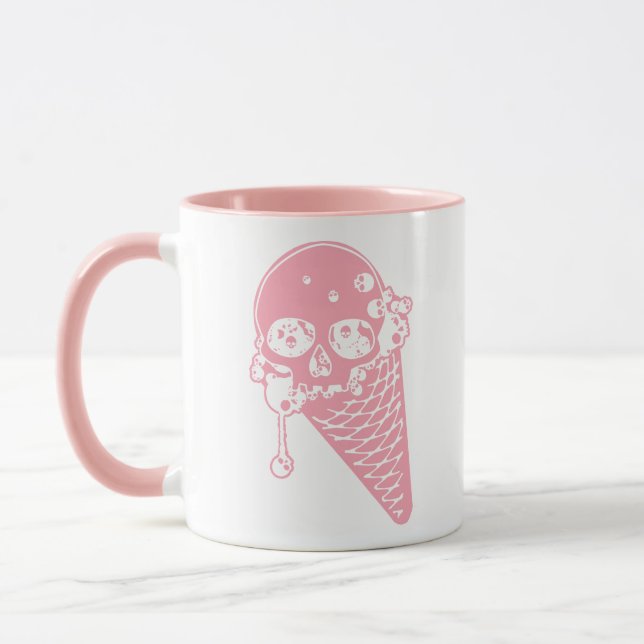 Rosa Evil Ice Cream Cone Mugg (Vänster)
