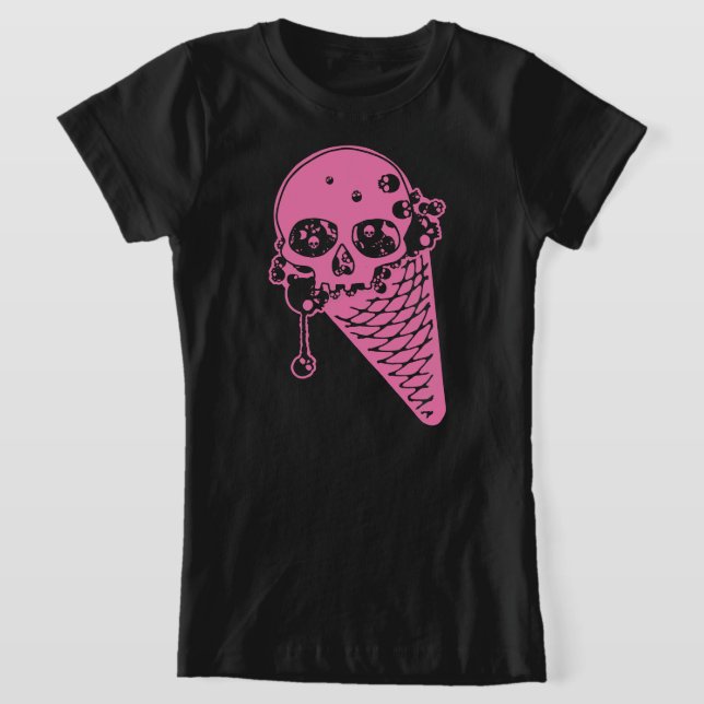 Rosa Evil Ice Cream Cone T-Shirt (Laydown)