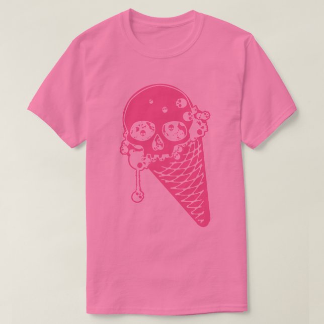 Rosa Evil Ice Cream Cone T-Shirt (Design framsida)