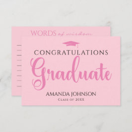 Rosa examensord Examensvisdom Tilläggskort