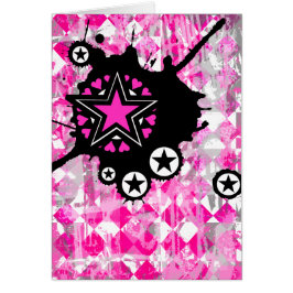 Rosa Explosion Hälsningskort