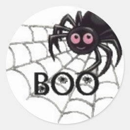 Rosa-Eyed Spider Halloween Sticker Runt Klistermärke
