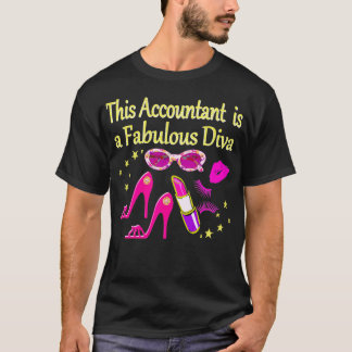 ROSA FABULOUS ACCOUNTANT DIVA DESIGN T SHIRT