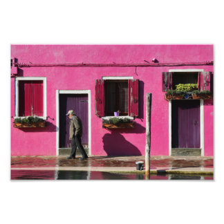 Rosa Facade, Buranoöarna Fototryck