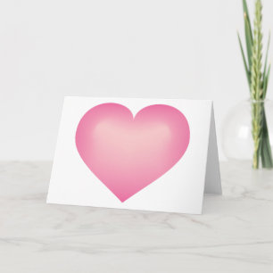 Rosa Fade Heart Helgkort