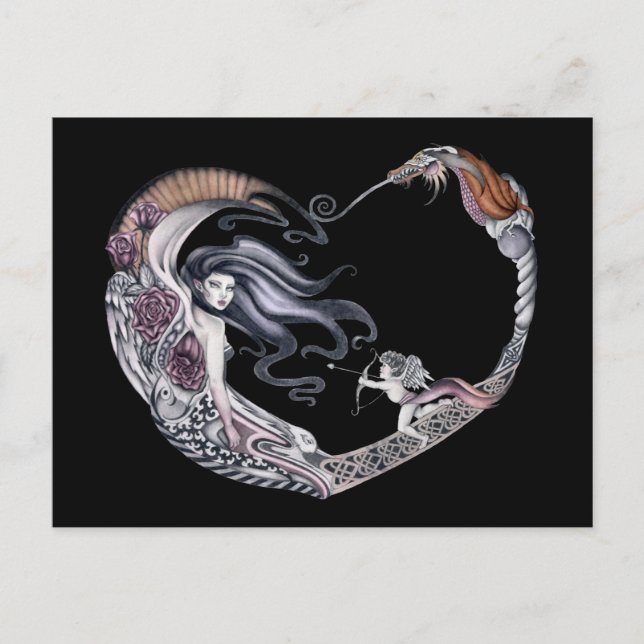 Rosa Faery Vykort (Framsida)