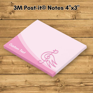 Rosa Fågelmusik Post-it Block
