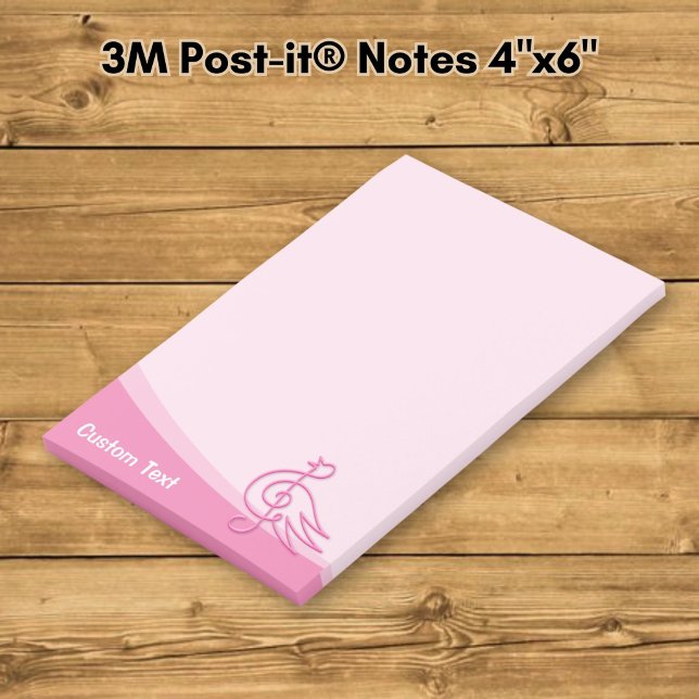 Rosa Fågelmusik Post-it Block (Skapare uppladdad)