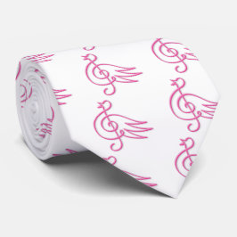 Rosa fågelmusik slips