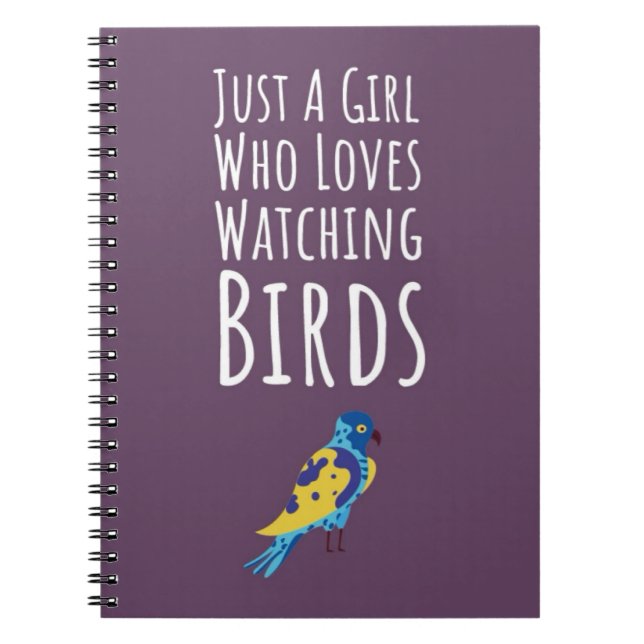 Rosa Fågelpresenter För Babyflickor För Barn Fågla Anteckningsbok (Framsidan)