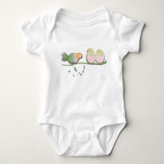 Rosa fåglar av BabyLaia Tee Shirt (Framsida)