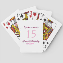 Rosa Fairy 15-årsdag, enkel moder quinceanera Casinokort
