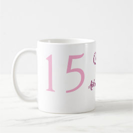 Rosa Fairy 15-årsdag, enkel moder quinceanera Kaffemugg