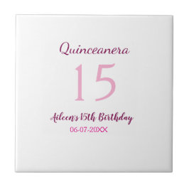 Rosa Fairy 15-årsdag, enkel moder quinceanera Kakelplatta