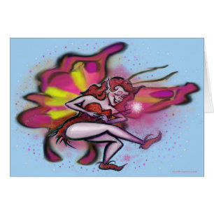 Rosa Fairy Card Hälsningskort