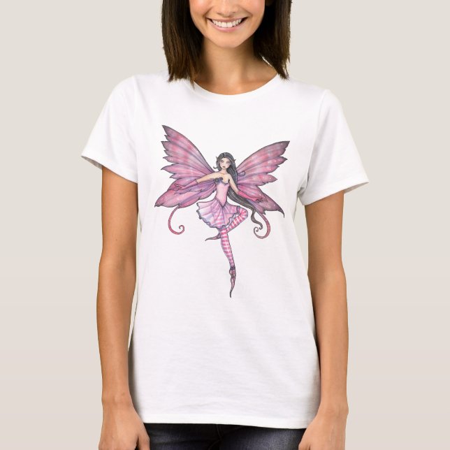Rosa Fairy Dancer Linneärmad topp T Shirt (Framsida)