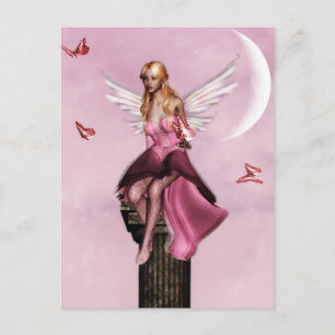 Rosa Fairy fantaster-vykort Vykort
