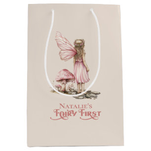 Rosa Fairy First Födelsedagsfest Personlig