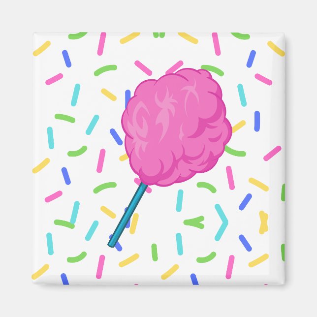 Rosa Fairy Floss Magnet (Framsidan)
