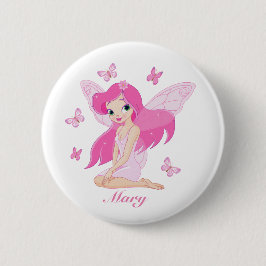 Rosa Fairy Illustration-knapp Knapp