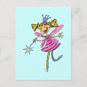 Rosa Fairy princess Vykort