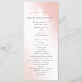 Rosa Fairy Tale Castle Bröllopsprogram Program