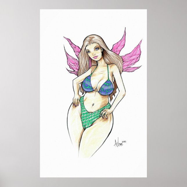 Rosa Fairy Vingar Poster (Framsidan)