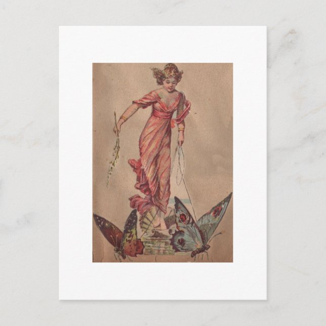 Rosa Fairy Vykort (Framsida)