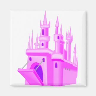 Rosa Fairytale Bröllop Castle Magnet