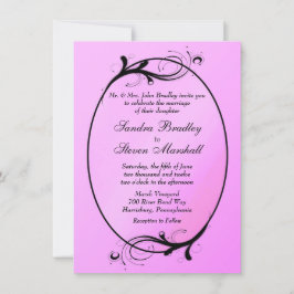 Rosa Fairytale bröllopsinbjudan Inbjudningar