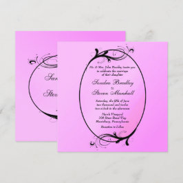 Rosa Fairytale bröllopsinbjudan Inbjudningar